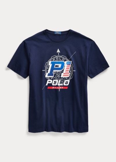 Playeras Polo Ralph Lauren Hombre Azul Marino - Classic Fit Racing - OYJUW6852